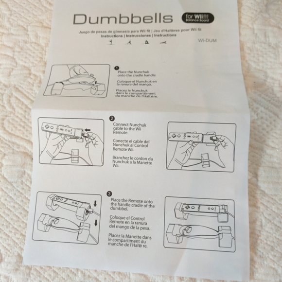 CTA Dumbbells For Wii Fit Balance Board, 1.2 Pounds Each - Picture 5 of 5